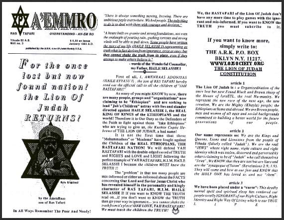 A'EMMRO | Rastafari Study Tracts #3 | For the once lost but now found nation!