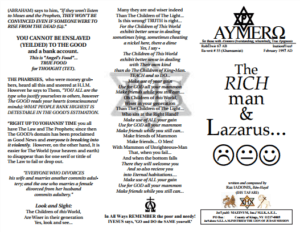 AYMERO | Rastafari Study Tracts #55 | The RICH man & Lazarus...