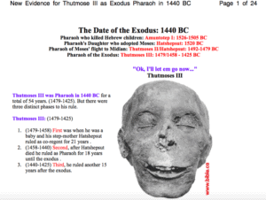 New Evidence for Thutmose III as Exodus Pharaoh in 1440 BC