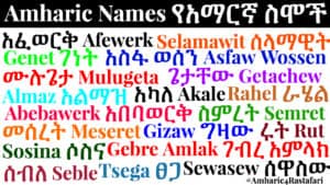 Amharic Names - Ethiopian Names